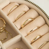 Plush Velvet Small Jewelry Box Necklace Ring Storage Organizer