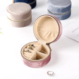 Plush Velvet Jewelry Box Necklace Ring Organizer