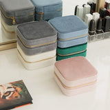 Plush Velvet Small Jewelry Box Necklace Ring Storage