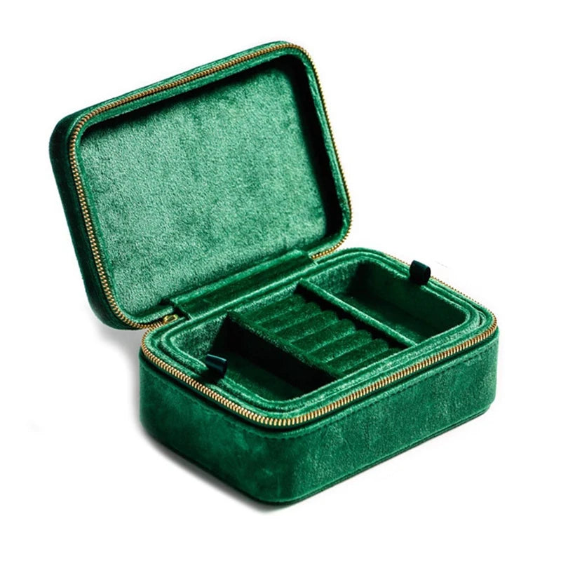 Plush Velvet Travel Jewelry Organizer