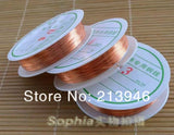 5Pcs Red Copper Tone Enamelled Wire Ropes 0.3/0.4/0.5/0.6MM
