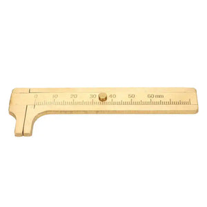 Mini Pocket Brass Caliper 0-60mm Single Scale Handy Caliper for Bead Wire Rings