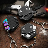 Pocket Fold Mini Coin Screwdriver Keyring Keychain Opener Small Tool