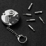 Pocket Fold Mini Coin Screwdriver Keychain Tool