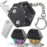 Pocket Fold Mini Coin Screwdriver Keyring Keychain Opener Small Tool