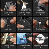 Pocket Fold Mini Coin Screwdriver Keyring Keychain Opener Small Tool