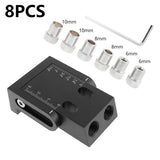 Pocket Hole Jig Kit Drill Locator Oblique Hole Holder Kit