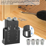 Pocket Hole Jig Kit Drill Locator Oblique Hole Holder Kit