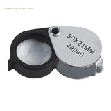 Pocket Jewelry Loupe 30x 21mm Magnifying Glass Portable for Jewelry Coins Stamps