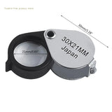 Pocket Jewelry Loupe 30x 21mm Magnifying Glass Portable for Jewelry Coins Stamps