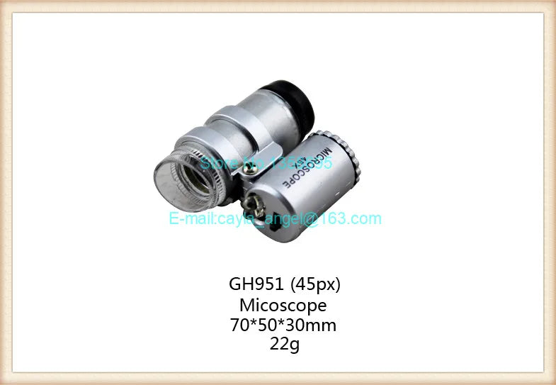 45X Microscope Loupe LED UV Magnifying Glass Magnifier Light