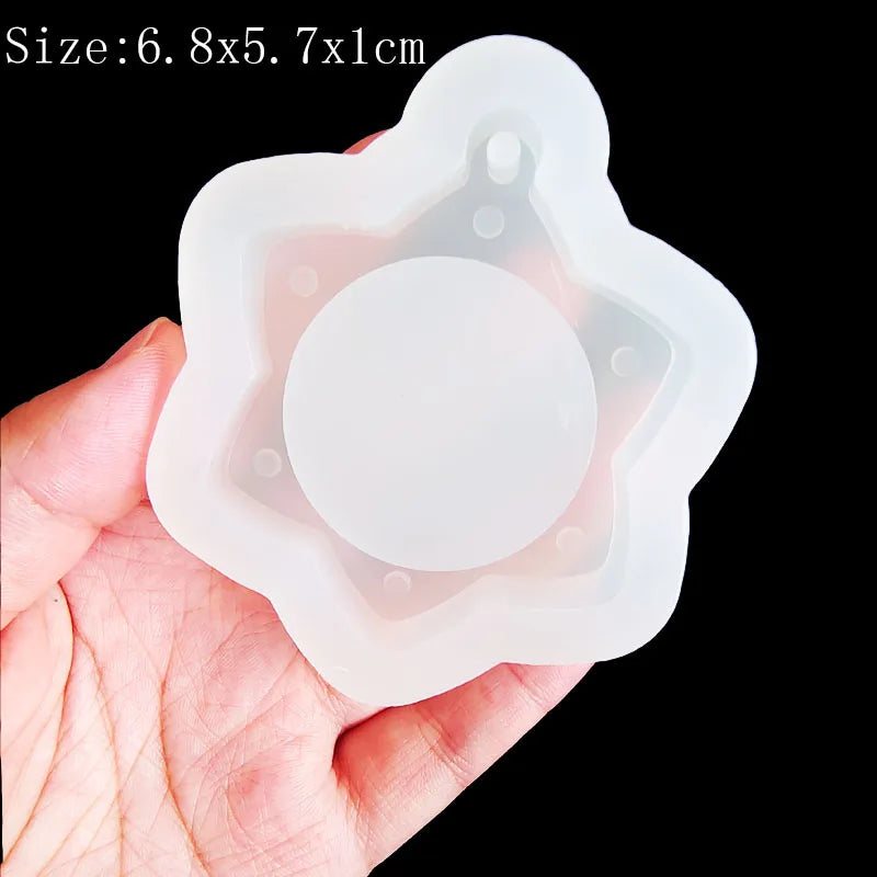 Pocket Watch Tag Keychain Mold DIY Epoxy Resin Mold Shaker Mold