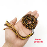 Tiger's Eye Tasbih 99 Beads for Ramadan Eid Mubarak