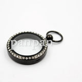 30mm Magnetic Crystal Stainless Steel Floating Locket Pendant