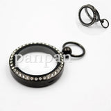 30mm Magnetic Crystal Stainless Steel Floating Locket Pendant