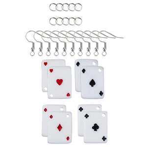 Poker Playing Charm Jewelry Earrings Charms Necklace DIY Pendants