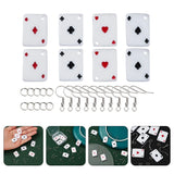 Poker Playing Charm Jewelry Earrings Charms Necklace DIY Pendants