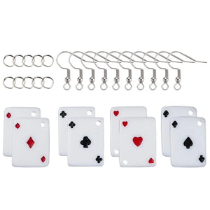Poker Playing Charm Jewelry Earrings Charms Necklace DIY Pendants