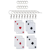 Poker Playing Charm Jewelry Earrings Charms Necklace DIY Pendants