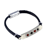 Poker Spade Heart Club Dianmond Pendant Bracelet