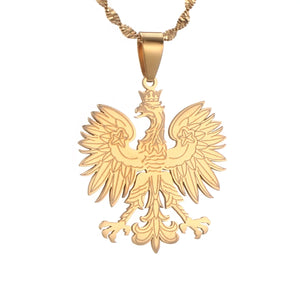 Poland Symbol Eagle Pendant Necklaces Polska Poles Jewelry For Women