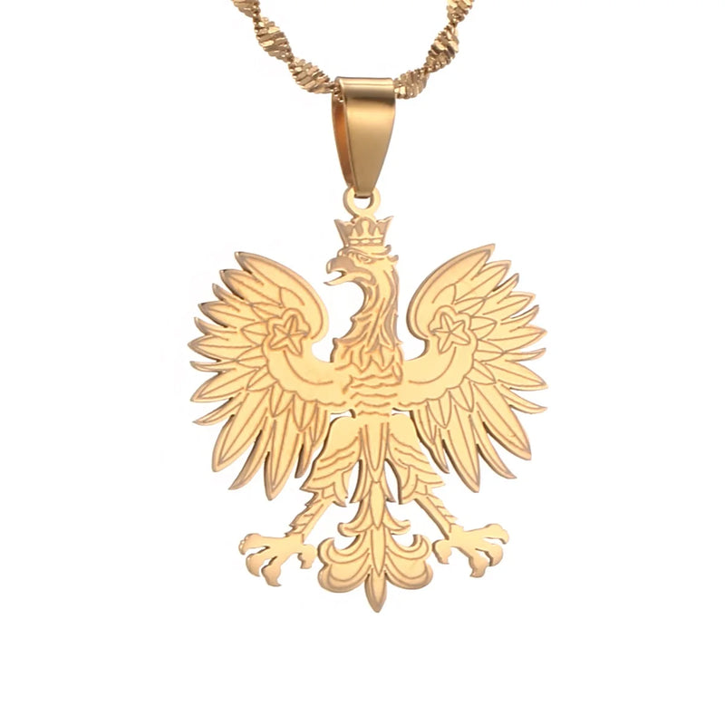 Poland Symbol Eagle Pendant Necklaces For Women