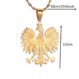 Poland Symbol Eagle Pendant Necklaces For Women