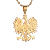 Poland Symbol Eagle Pendant Necklaces Polska Poles Jewelry For Women