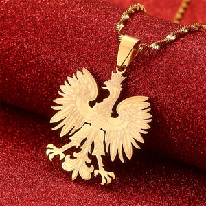Poland Symbol Eagle Pendant Necklaces For Women