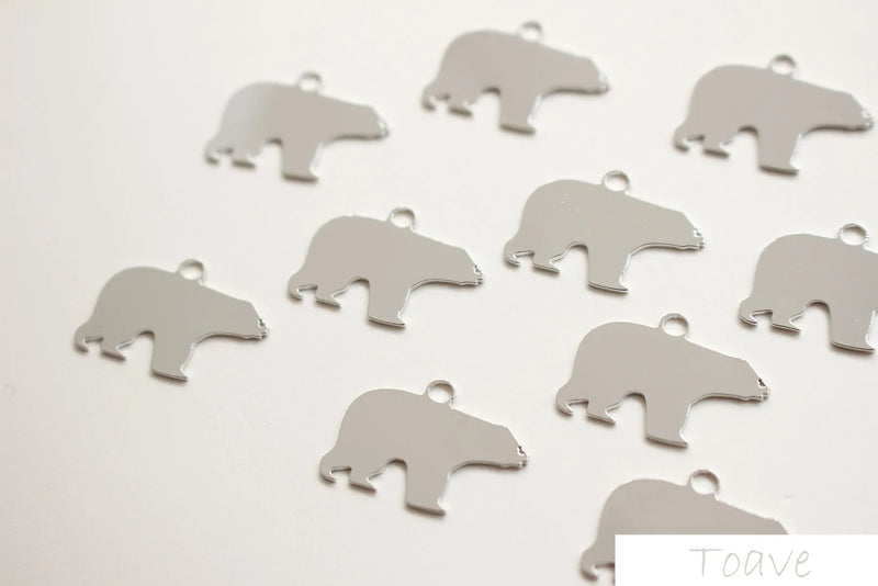 Polar Bear Copper Plated Pendant 18K DIY Accessories