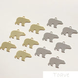 Polar Bear Copper Plated Pendant 18K DIY Accessories