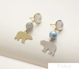 Polar Bear Copper Plated Pendant 18K DIY Accessories