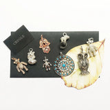 Hand of Fatima Owl Pendant, Sterling Silver Jewelry Gift