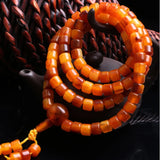 Polish Old Honey Wax 108 Buddha Beaded Bracelet