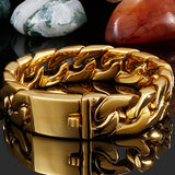 Polished Stainless Steel Bracelet for Men