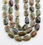 Labradorite Stone Beads Faceted Octangle Slab Necklace Craft