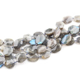 Labradorite Stone Beads Faceted Octangle Slab Necklace Craft