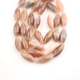 Polished Natural Mixed Gems Loose Beads,Raw Stones Rice Shape Beads Jewelry