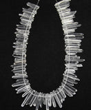 Natural Crystal Sticks Beads Raw Quartz Stones Points Necklace