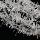 Natural Crystal Sticks Beads Raw Quartz Stones Points Necklace