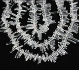 Natural Crystal Sticks Beads Raw Quartz Stones Points Necklace
