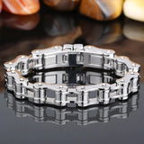 Stainless Steel Bike Motorcycle Chain Men's Bracelet