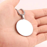 Stainless Steel Silver ID Pendant Necklace 24''