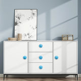Crystal Stone Ball Drawer Cabinet Pulls Knobs Brass Handle
