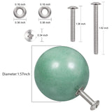Crystal Stone Ball Drawer Cabinet Pulls Knobs Brass Handle