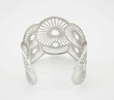 Silver Geometric Bangle Bracelet Stainless Steel