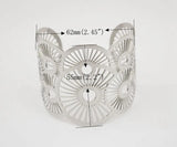 Silver Geometric Bangle Bracelet Stainless Steel