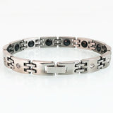 Stainless Steel Rhinestone Bracelet Health Therapy Magnetic Bangle