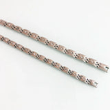 Stainless Steel Rhinestone Bracelet Health Therapy Magnetic Bangle