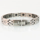 Stainless Steel Rhinestone Bracelet Health Therapy Magnetic Bangle